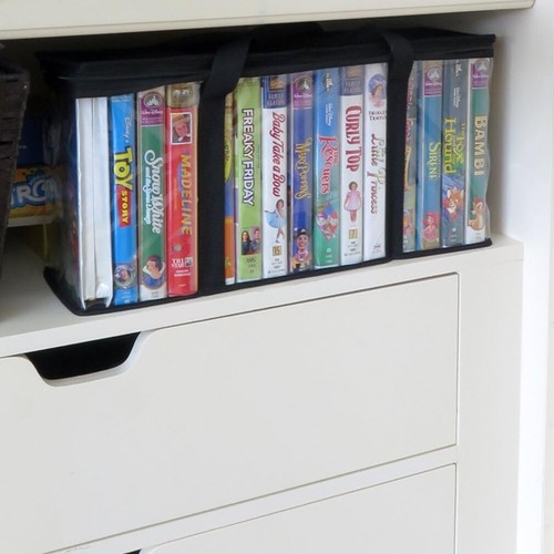 Set of 4 VHS Tape Storage Cases – 60-Tape Capacity, Zippered & Protective | Free - Picture 3 of 7