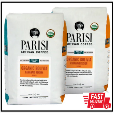 Parisi Artisan Coffee Bolivian Organic Blend Whole Bean, 2 lb., 2-pack