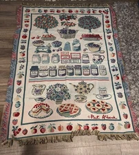 Lap Blanket Throw 60x43 NWT  Pies And Jelly Theme KMART