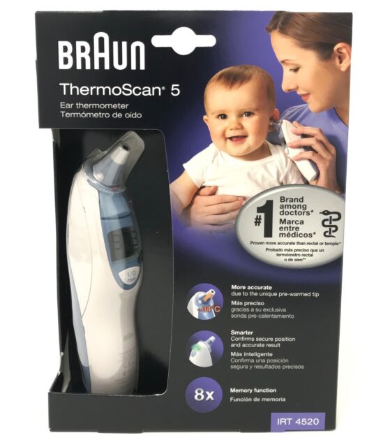 bon ONWAAR Respectvol Braun IRT4520 Thermoscan 5 Ear Thermometer Provide Accurate Temperature for  sale online | eBay