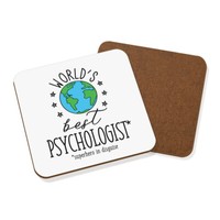 World's Best Psychologe Untersetzer GeträNke-Unterlage Lustiger Witz Favorit