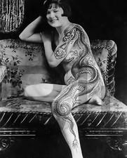 Vintage Tattoo Image 14 x 11" Photo Print