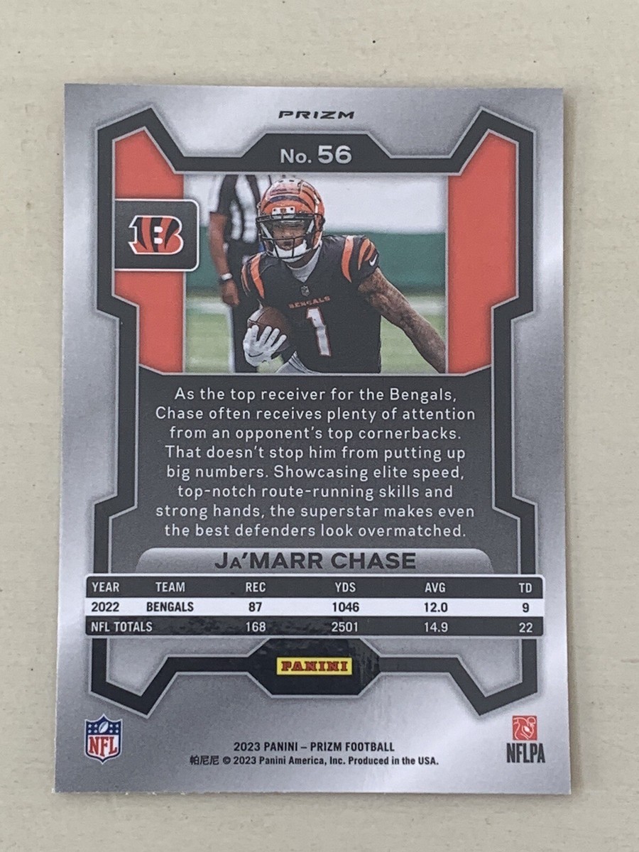 2023 Panini Prizm Jamarr Chase Orange Disco Parallel #56 Color