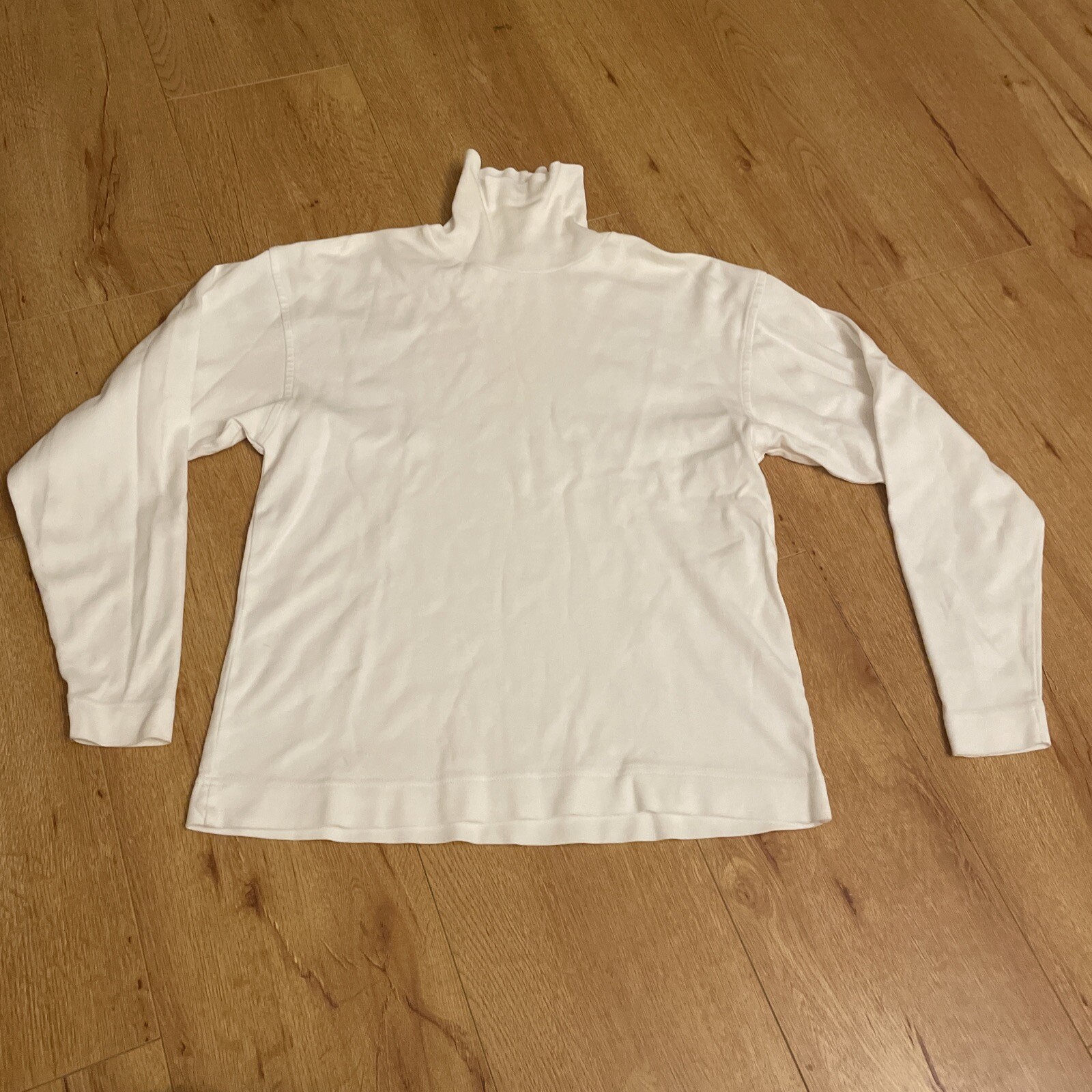 Vintage Banana Republic Y2K White Knit Turtleneck Women’s Small Classic