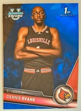 2023-24 Bowman University Chrome #47 Dennis Evans Sapphire Louisville U
