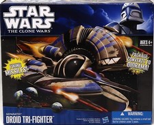 Hasbro Star Wars The Clone Wars Separatist Droid Tri-Fighter  Opened