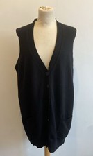 Womens Marina Rinaldi Waistcoat Size Medium 100% Cashmere Bnwt Black