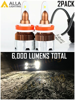 Alla Lighting H11 H16 Pure White Driving Light|Headlight LED Headlights for cars