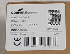 NEW COOPER BUSSMAN CCP-3-30CC Open Type Switch 600VAC 30A 200kA IR