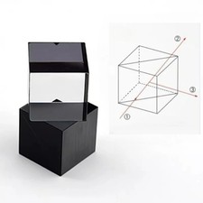 Beam Splitter Prism 25mm Cube Half Transparent Half Reflective 3:7 Split Ratio