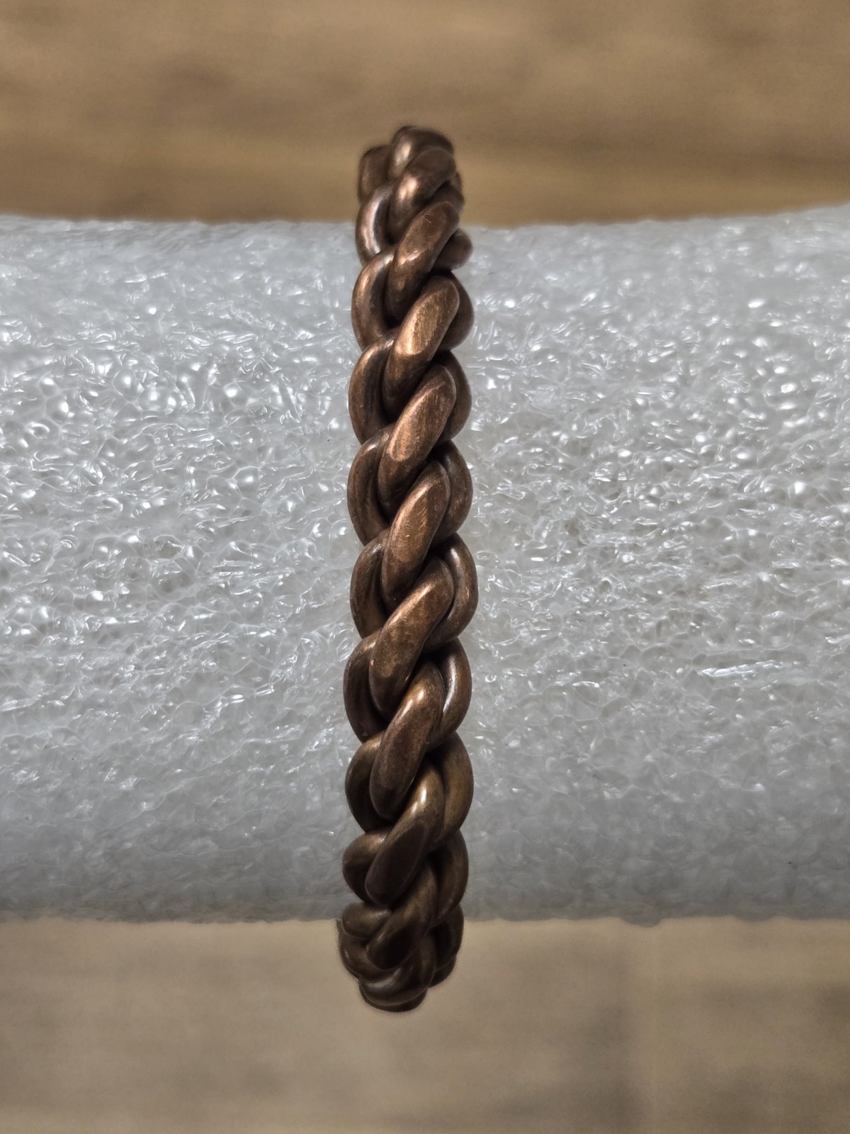 Vintage Twisted Braided Copper  Bracelet - image 7