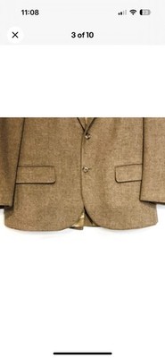 Vintage HASPEL 100% Camel hair coat Cotter Men's 40S suit jacket blazer brown