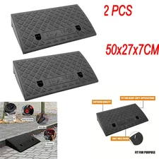 2 Pack Driveway Ramp Heavy Duty Vehicle Curb Rubber Threshold Ramp Professional