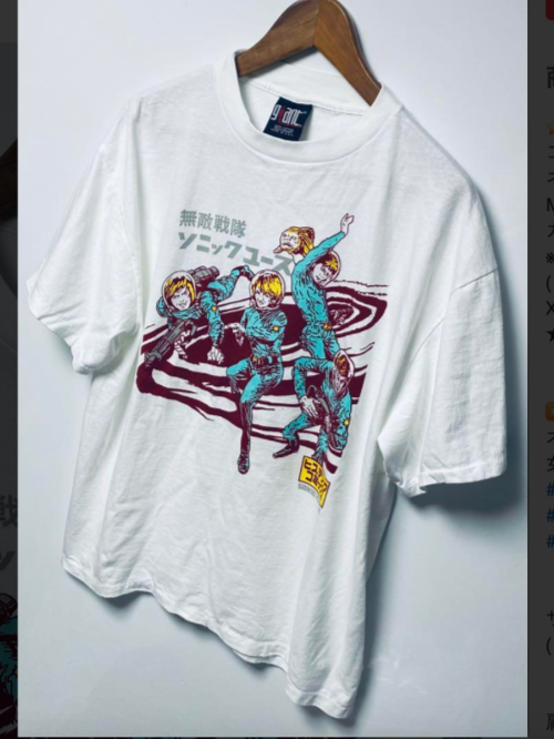 Sonic Youth HYSTERIC COMICS short sleeve T-shirt 90s Vintage color