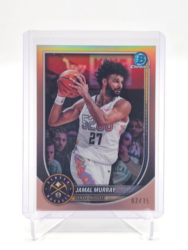 JAMAL MURRAY 2025-26 BOWMAN CHROME ROSE GOLD REFRACTOR /15 #BCV-101 Q7617