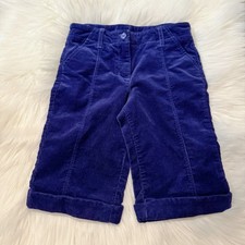 Janie And Jack Girls Corduroy Shorts Size 6 Enchanted Garden Indigo