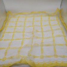 Yellow Square Sheer Handkerchief Floral 25"