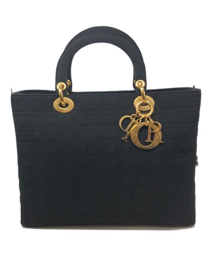 Christian Dior Lady Dior Cannage Quilted Bag Black Women's #TFB23592
