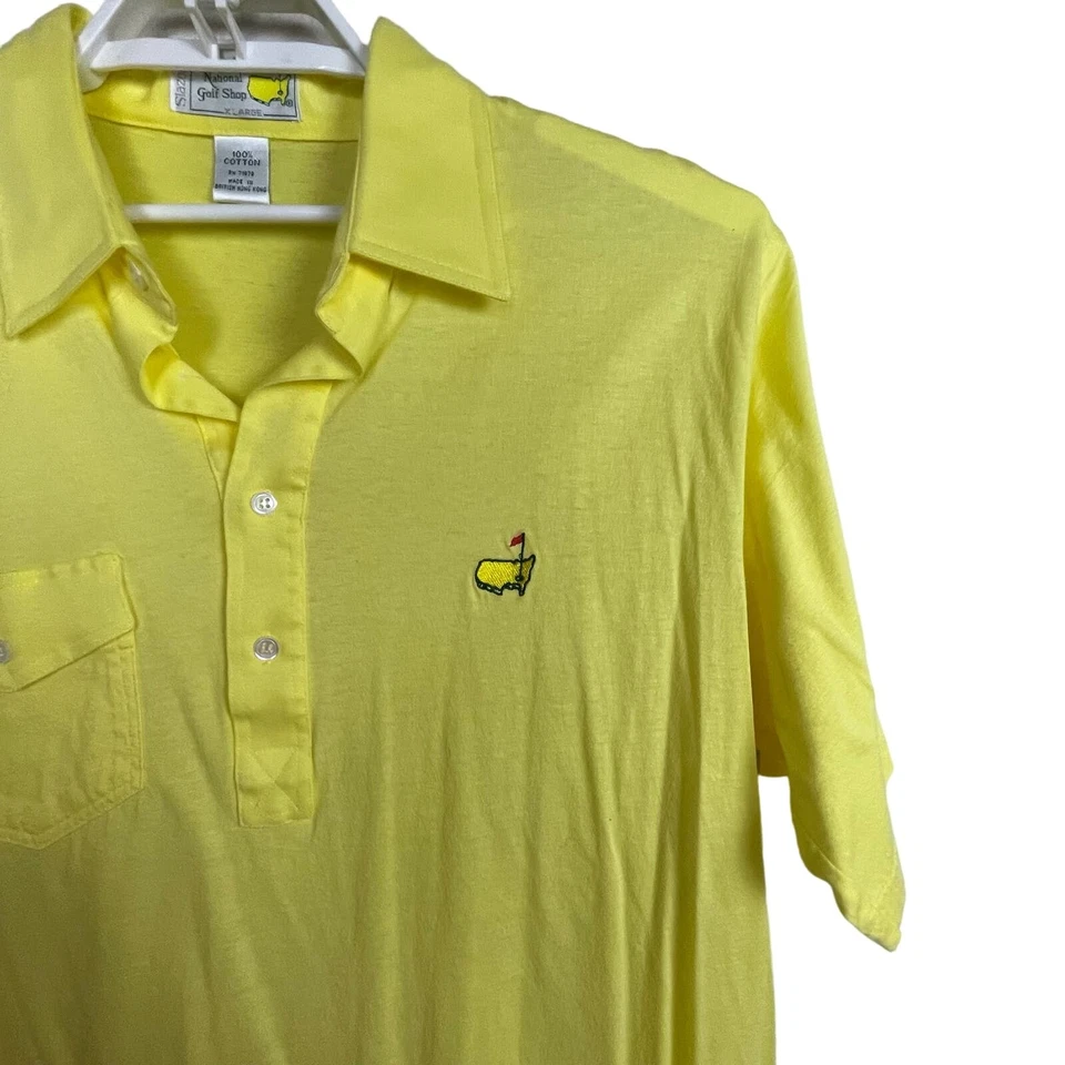 Camisa polo Slazenger Augusta National Masters XL amarela 100% algodão golfe - Imagem 2 de 4