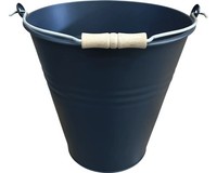 Eimer Mit Henkel Metall Ø 29 Cm H 28 Cm Blau