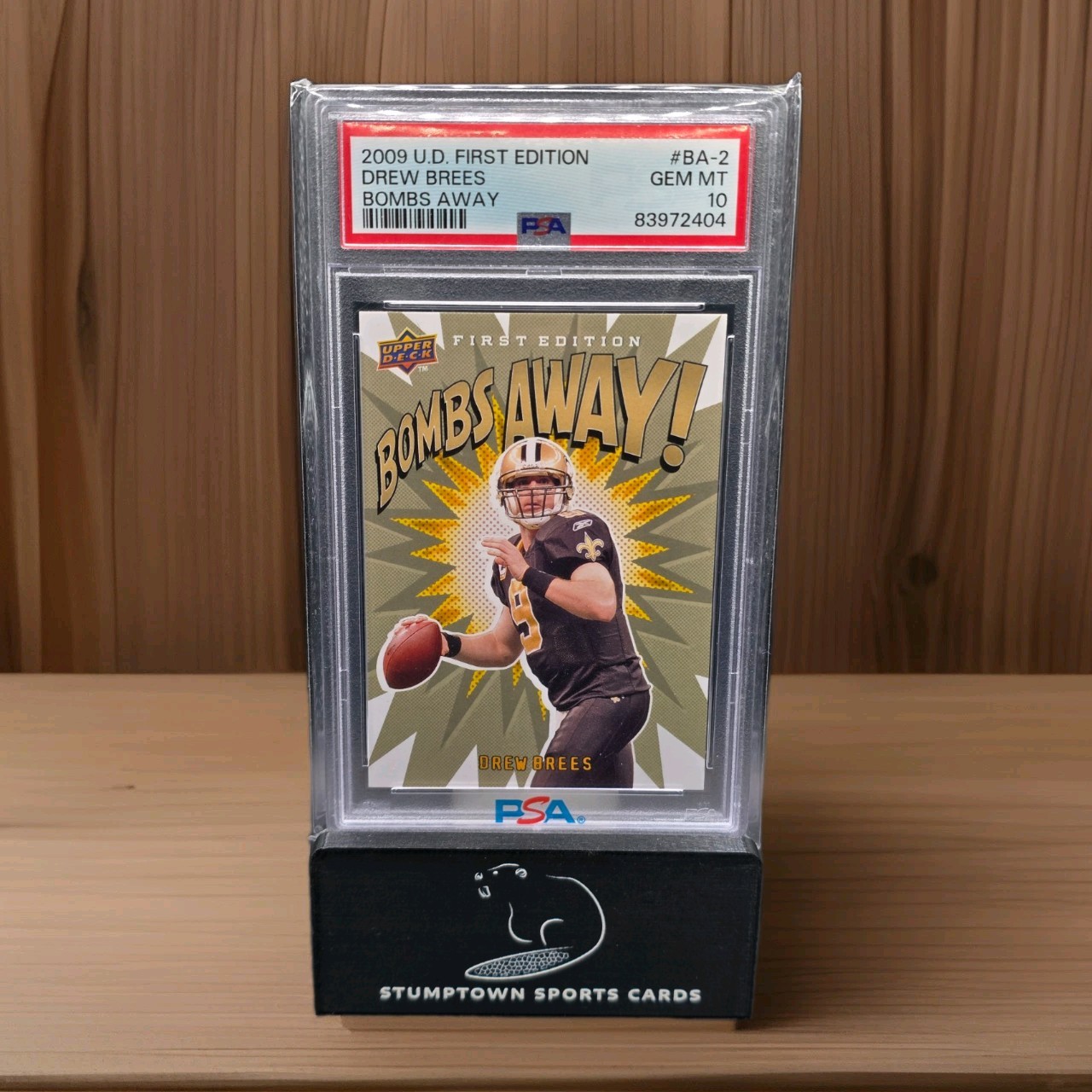 2009 Upper Deck First Edition Drew Brees Bombs Away PSA 10 low pop
