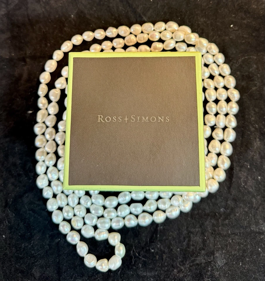 Ross-Simons 9-10mm pérola semi-barroca cultivada sem fim sem pescoço - Imagem 4 de 4