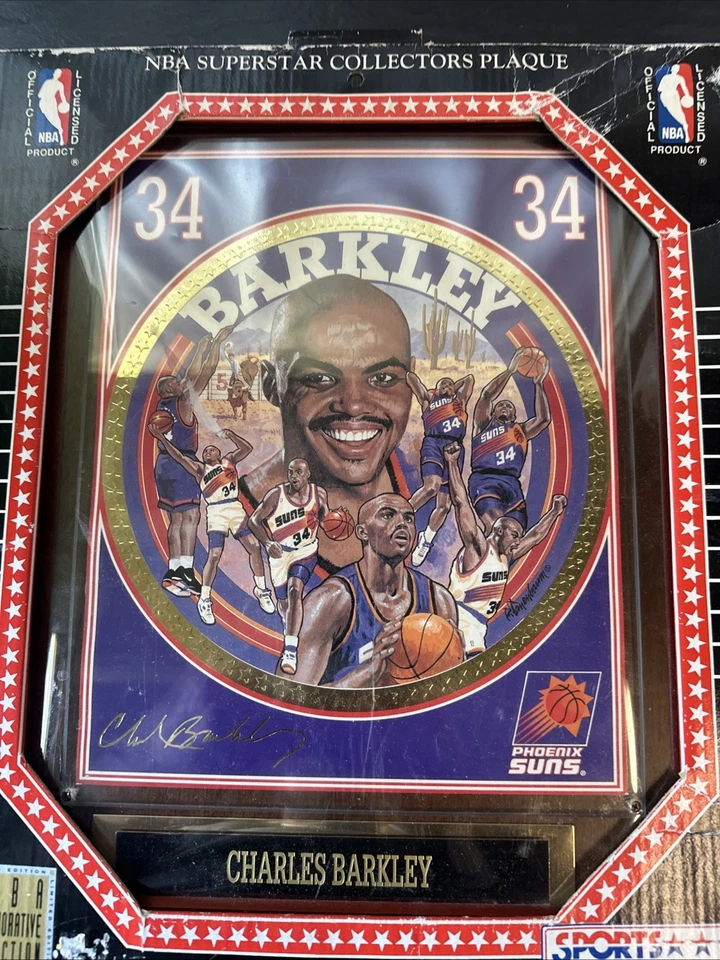 1993 Charles Barkley NBA Superstars Collector Plaque - Image 2 of 4