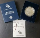 2019 W Burnished $1 American Silver Eagle Dollar