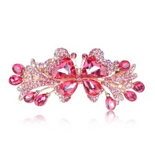 Luxury Butterfly Hair Barrettes Crystal Hair Clip Sparkly Metal Snap Hair Cli