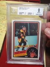1984-85 O-Pee-Chee OPC Hockey #327 Cam Neely RC Rookie HOF BGS 8
