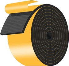 10FT Black 3"x1/4" CR Foam Weather Stripping Door Seal Soundproof Insulation