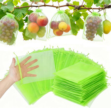 100PCS 15X20Cm Fruit Protection Bags, Green Organza Mesh Netting for Garden, Ins