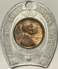 1953D The Lucky Encased Penny, I Bring Keep Me And Never Go Broke, Good Luck !!
