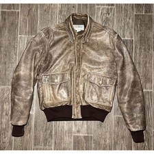 L.L. Chaqueta Bean Flying Tiger Para Hombre 38 Marrón Buen Cuero A-2 Flight Bomber EE. UU.