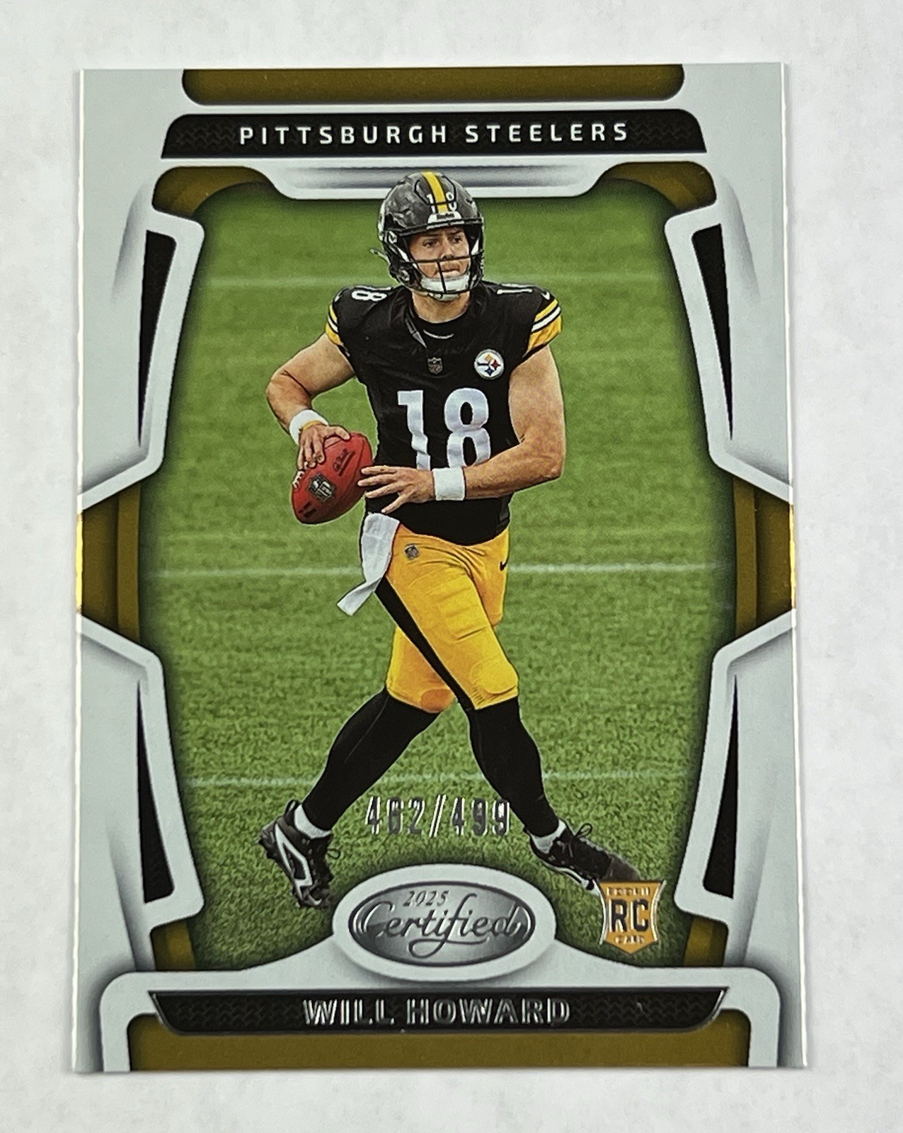 2025 Panini Certified Rookies Will Howard /499 Rookie Card #104 - Steelers