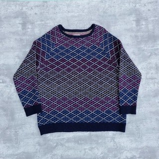 Toast Nordic Fairisle 100% Pure New Wool Knit Jumper Pullover Womans Size 16
