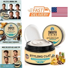 2 Ounce Men's Hair Clay Strong Hold with Natural Scent and Nourishment