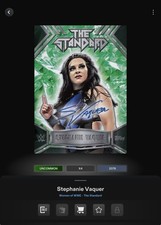 VIDEOGAME Topps Slam 26 - WOMEN OF WWE STANDARD Signature Green STEPHANIE VAQUER