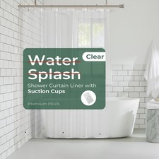 Clear Shower Curtain Liner PEVA Plastic 3 Magnets Waterproof 36x72 Inch