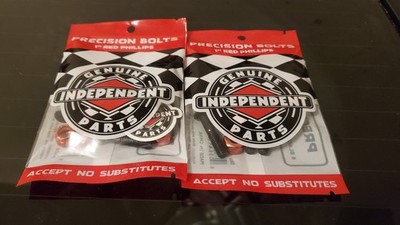 (2) Independent Hardware 1'' Phillips Black/Red 8 Nuts and Mounting Bolts