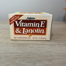 2- Pack Jergens Vitamin E Lanolin Bar Soap 1989 New Sealed Vintage