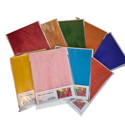 Tiffany Glas - Platte 15 x 20 cm - in verschiedenen Farben