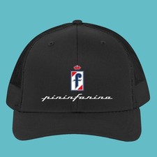 Pininfarina Racing Car Black Trucker Hat Cap Adult Size