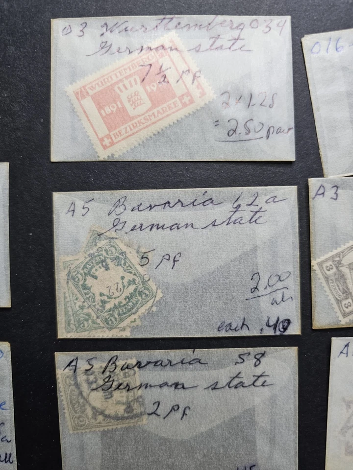 Germany & German States Stamp Lot. Labeled in Glassine envelopes. CV $548.35 - Image 3 of 4