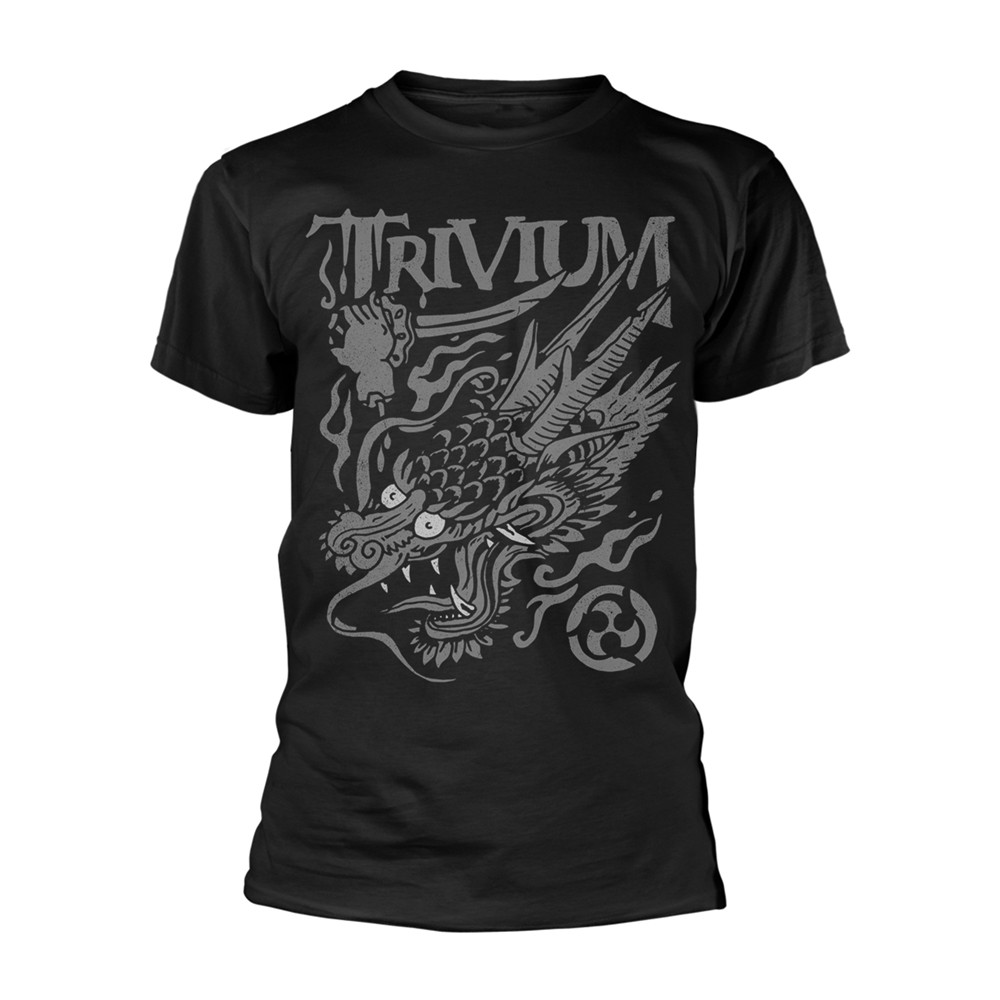 ЧЕРНАЯ футболка TRIVIUM - SCREAMING DRAGON маленького размера
