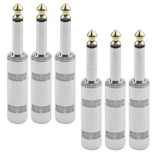 Audio Premium Adapter 6.35mm Male 1/4" TS Mono Phone Plugs for Speaker Cables...