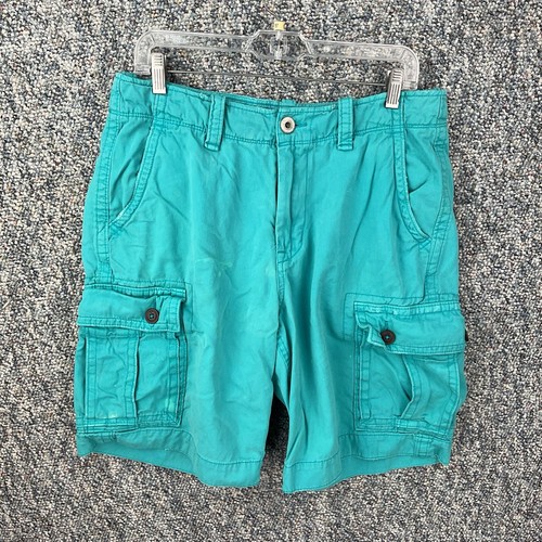 American Eagle Men’s 32 Classic Cargo Shorts Teal! - Picture 7 of 7