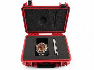RGMT Men s Diver Chronograph 2000m Brown Dial SS Bracelet w/ Box