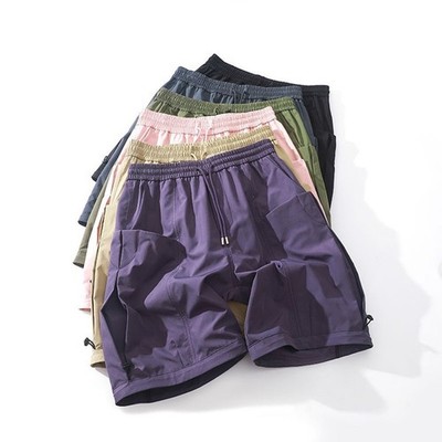Herren schnell trocknend Polyester Fünf Viertel Shorts lockere Passform für Strand