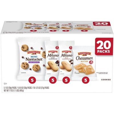 Pepperidge Farm Cookies Variety Pack, Snack Packs, 20 Pk Pack of 20 